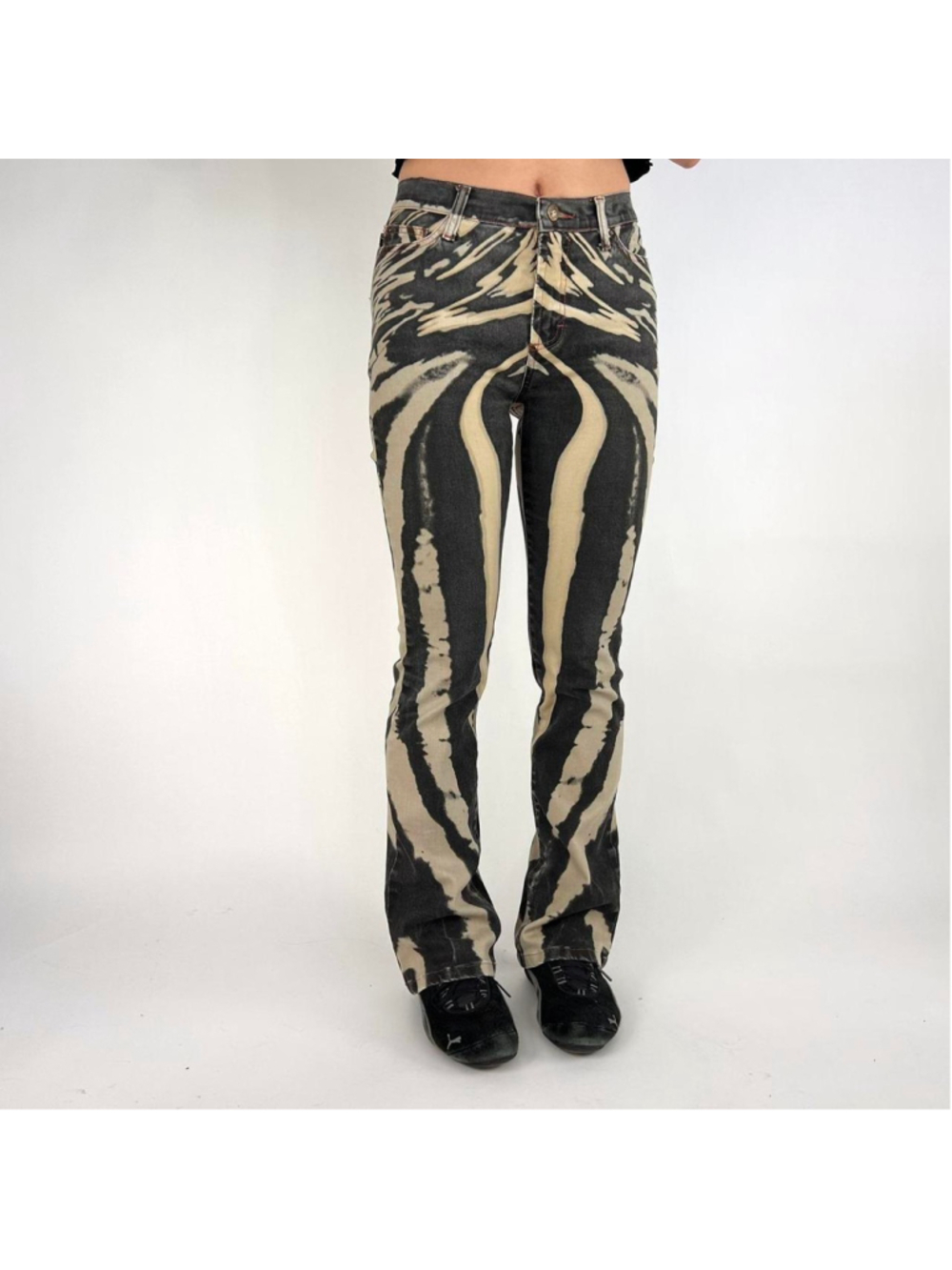 2002 Just Cavalli black printed jeans